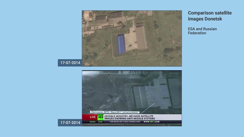 Comparison satellite images Donetsk