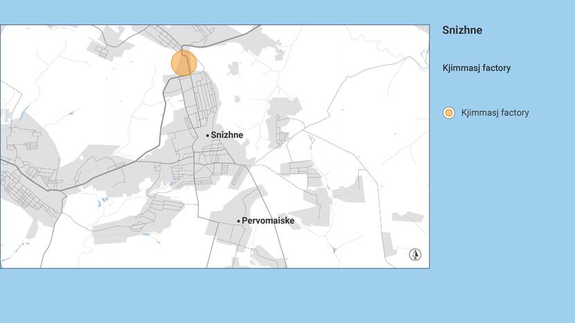 Snizhne: Kjimmasj factory